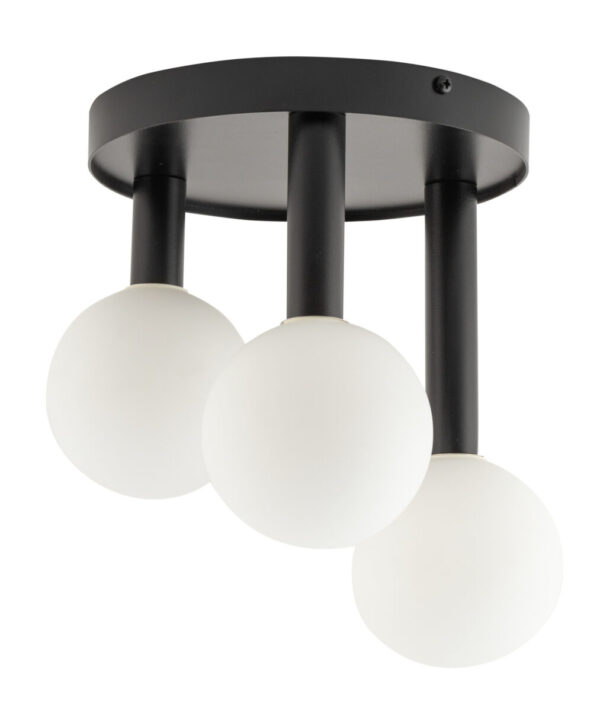 Plafon w stylu modern classic PERLA 3 czarny, 3 × G9 – Sigma Lighting 33484
