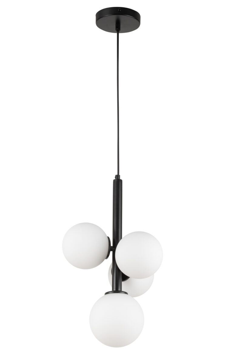 Lampa wisząca w stylu modern classic PERLA 4 czarny, 4 × G9 – Sigma Lighting 33487