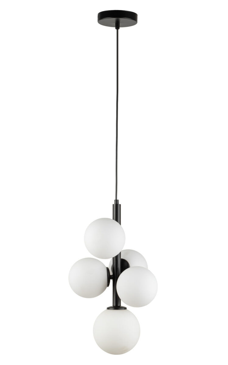 Lampa wisząca w stylu modern classic PERLA 5 czarny, 5 × G9 – Sigma Lighting 33488