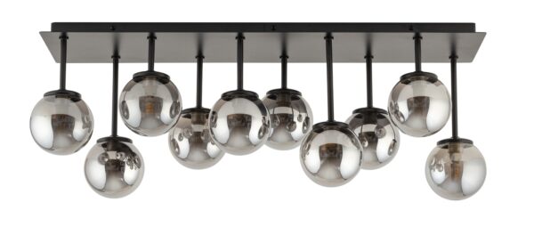Plafon nowoczesny TULIA 10 krótki szary, 10 × G9 – Sigma Lighting 33492
