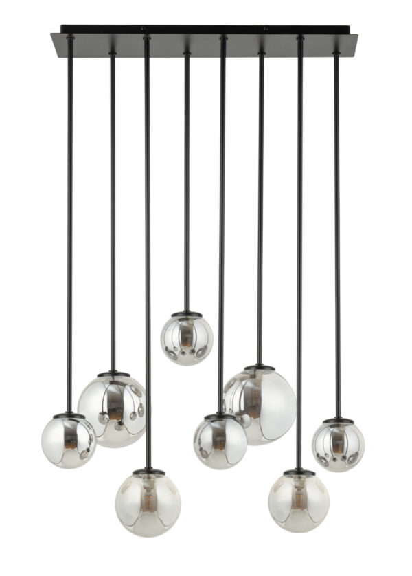Plafon nowoczesny TULIA 8 długi szary, 8 × G9 – Sigma Lighting 33494