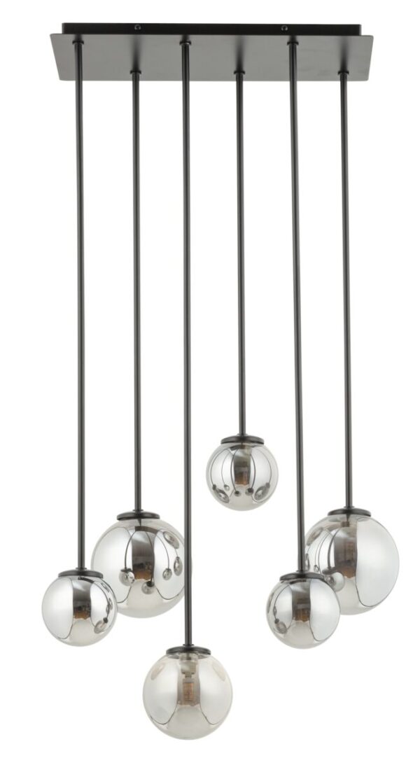 Plafon nowoczesny TULIA 6 długi szary, 6 × G9 – Sigma Lighting 33498