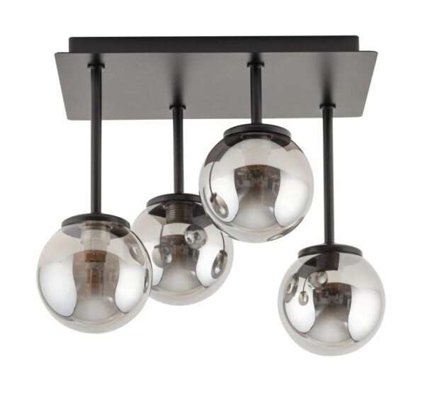 Plafon nowoczesny TULIA 4 krótki szary, 4 × G9 – Sigma Lighting 33504