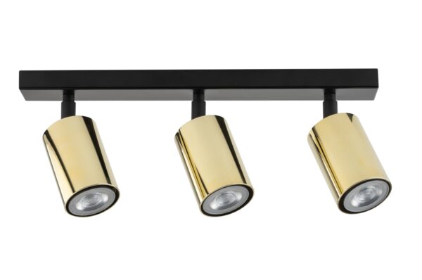 Plafon minimalistyczny ZOOM 3 czarny mosiądzowany, 3 × GU10 – Sigma Lighting 33508
