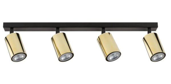 Plafon minimalistyczny ZOOM 4 czarny mosiądzowany, 4 × GU10 – Sigma Lighting 33509