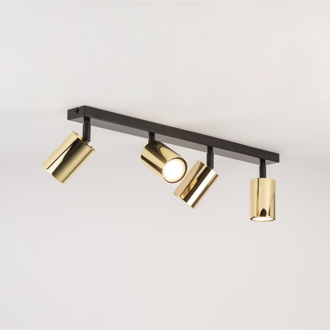 Plafon minimalistyczny ZOOM 4 czarny mosiądzowany, 4 × GU10 – Sigma Lighting 33509 - obrazek 2