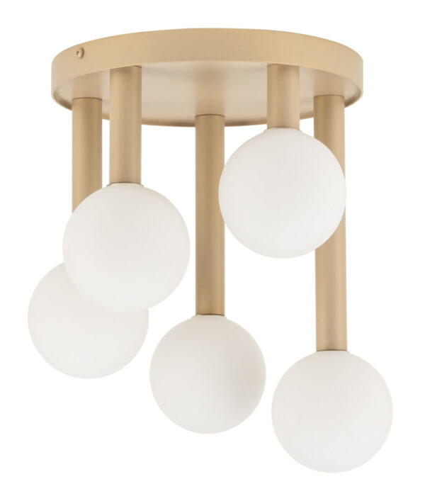 Plafon w stylu modern classic PERLA 5 złoty beż, 5 × G9 – Sigma Lighting 33604