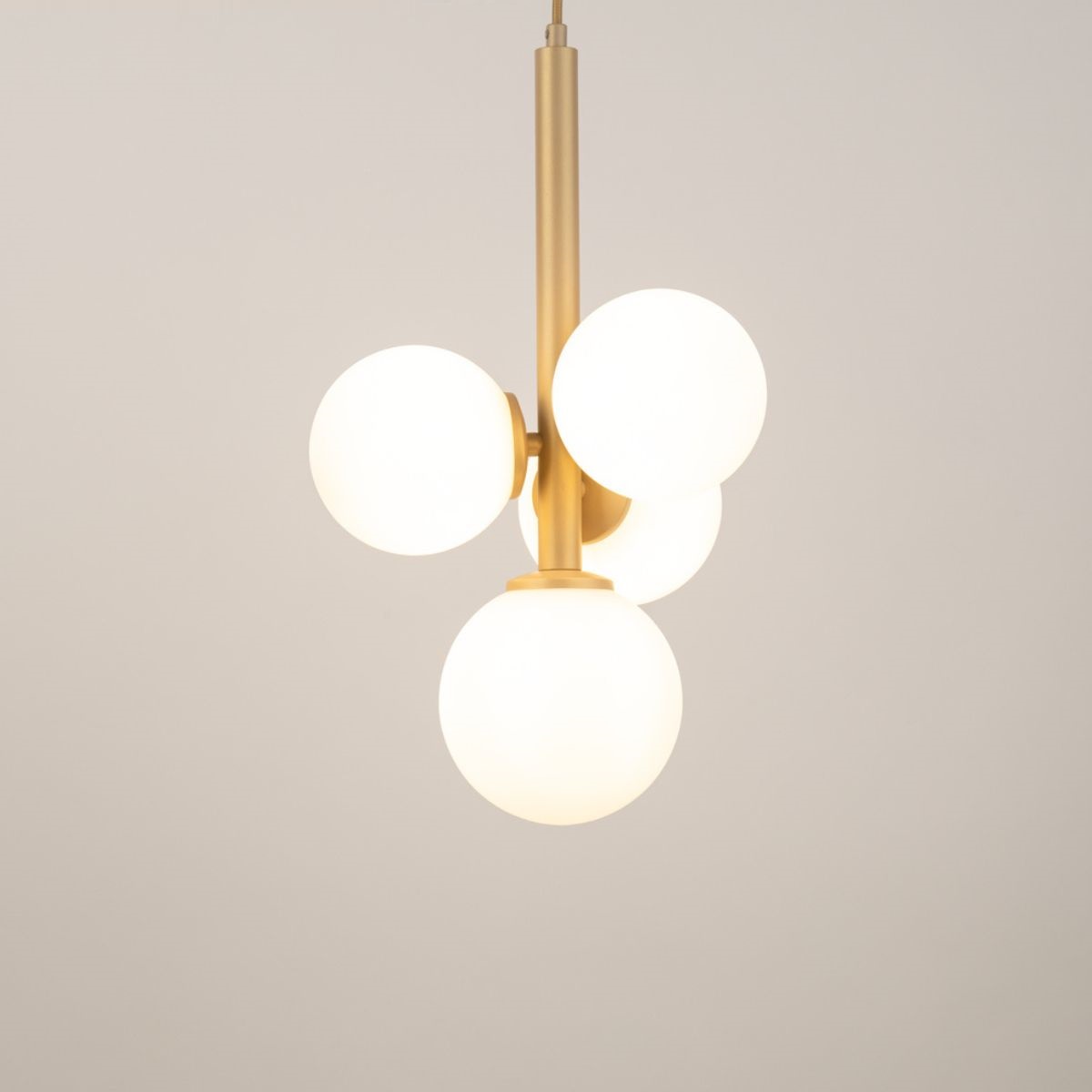 Lampa wisząca w stylu modern classic PERLA 4 złoty beż, 4 × G9 – Sigma Lighting 33606 - obrazek 3