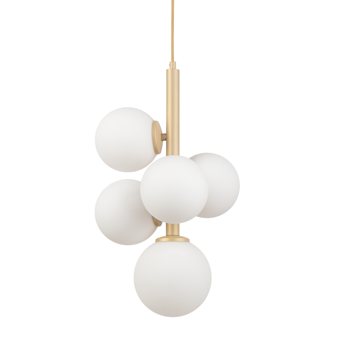 Lampa wisząca w stylu modern classic PERLA 5 złoty beż, 5 × G9 – Sigma Lighting 33607 - obrazek 2