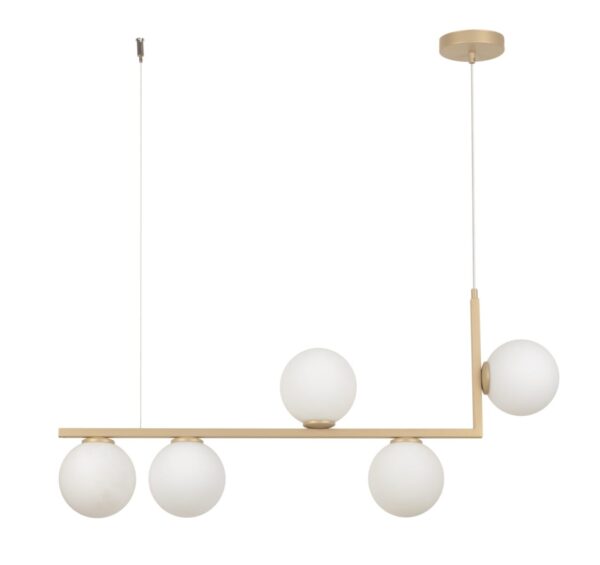 Lampa wisząca nowoczesna ANDY 5 złoty beż, 5 × G9 – Sigma Lighting 33612