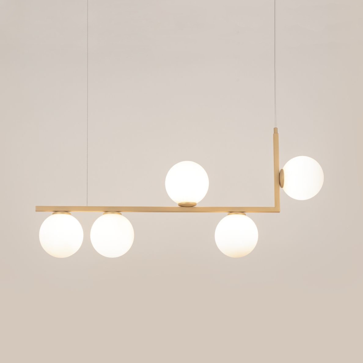 Lampa wisząca nowoczesna ANDY 5 złoty beż, 5 × G9 – Sigma Lighting 33612 - obrazek 2