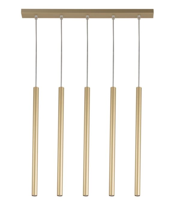 Lampa wisząca minimalistyczna SOPEL 5 prosty złoty, 5 × G9 – Sigma Lighting 33617