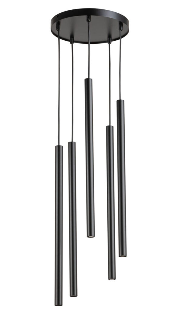 Lampa wisząca minimalistyczna SOPEL 5 koło czarny, 5 × G9 – Sigma Lighting 33625