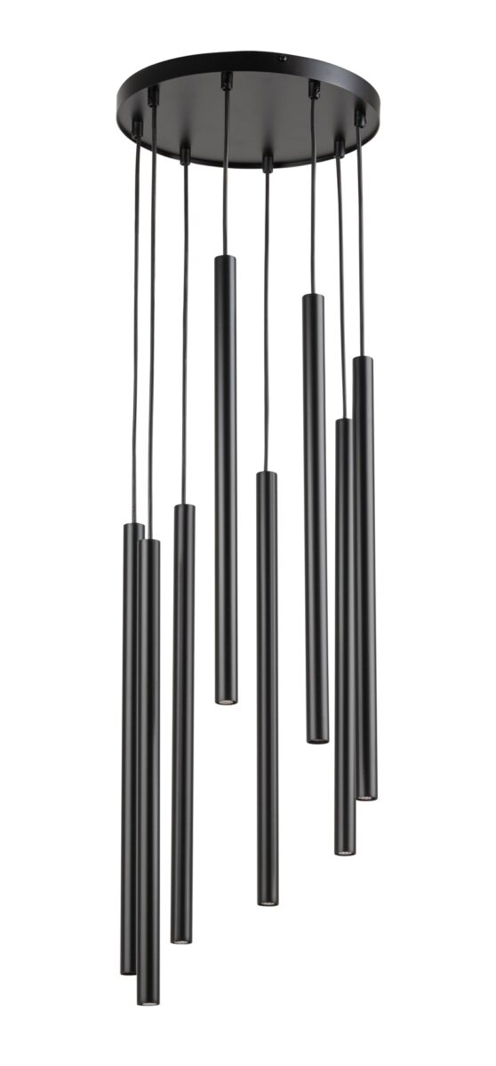 Lampa wisząca minimalistyczna SOPEL 8 koło czarny, 8 × G9 – Sigma Lighting 33628
