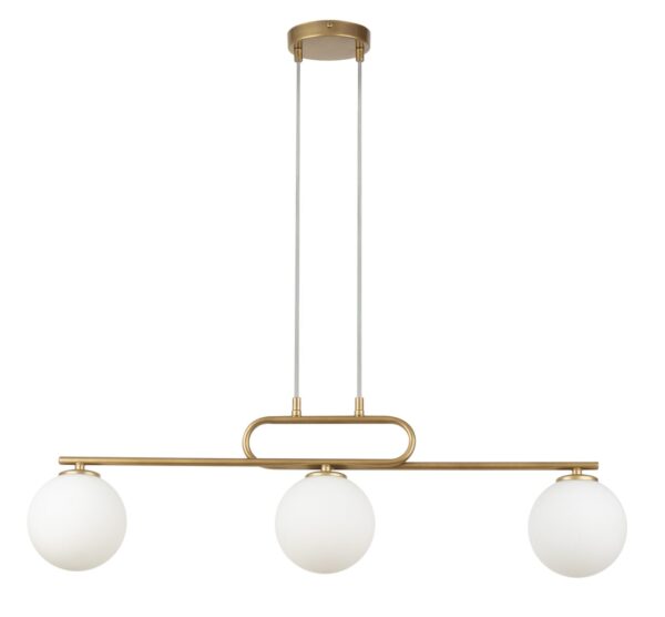 Lampa wisząca w stylu glamour TES 3 złoty, 3 × G9 – Sigma Lighting 33633