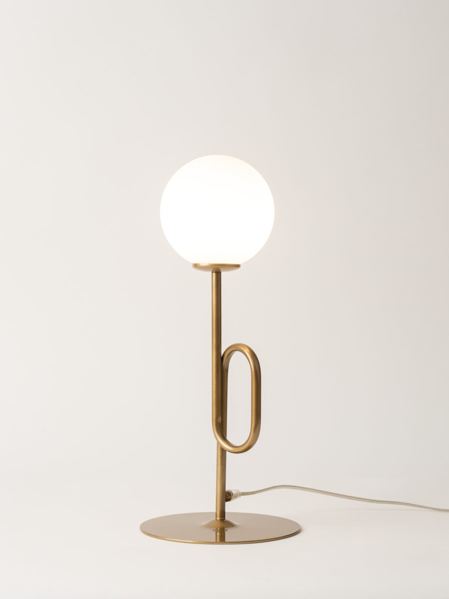 Lampa stołowa w stylu glamour TES złoty, LED – Sigma Lighting 33634 - obrazek 2