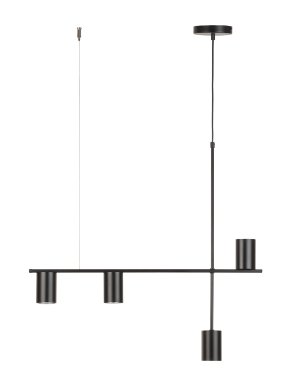 Lampa wisząca minimalistyczna VENDO 4 czarny, 4 × GU10 – Sigma Lighting 33689