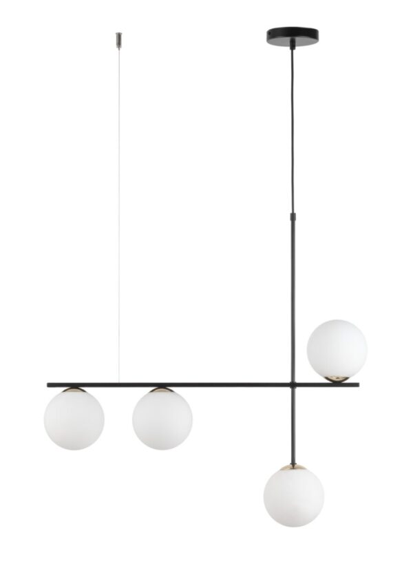 Lampa wisząca w stylu glamour SILIA 4 czarny, 4 × G9 – Sigma Lighting 33691