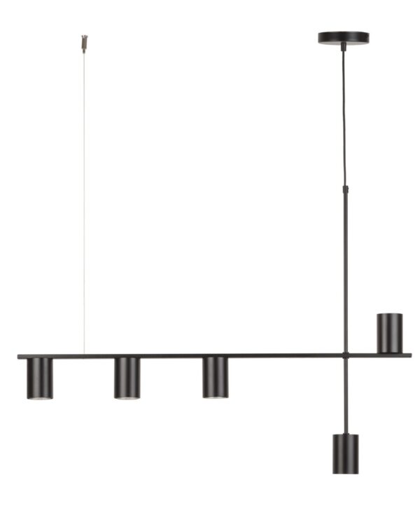 Lampa wisząca minimalistyczna VENDO 5 czarny, 5 × GU10 – Sigma Lighting 33692