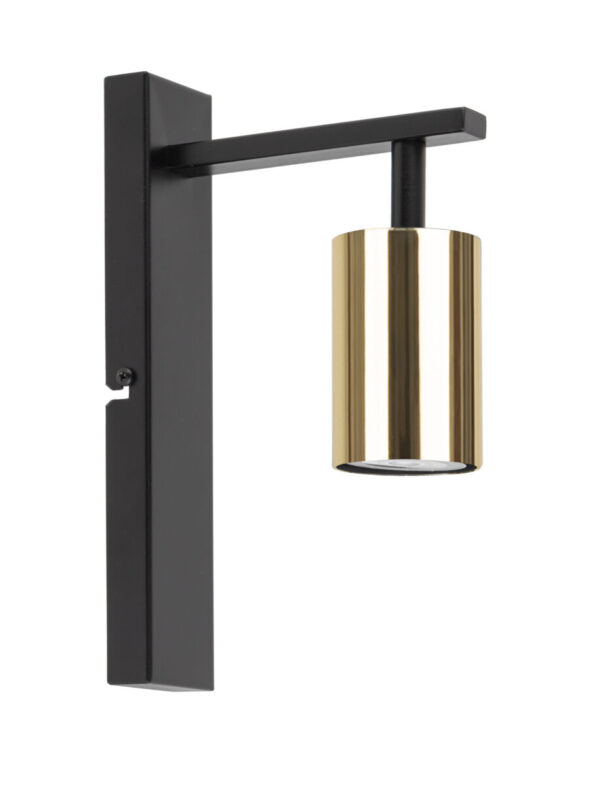 Kinkiet minimalistyczny VENDO czarny mosiądzowany, 1 × GU10 – Sigma Lighting 33699