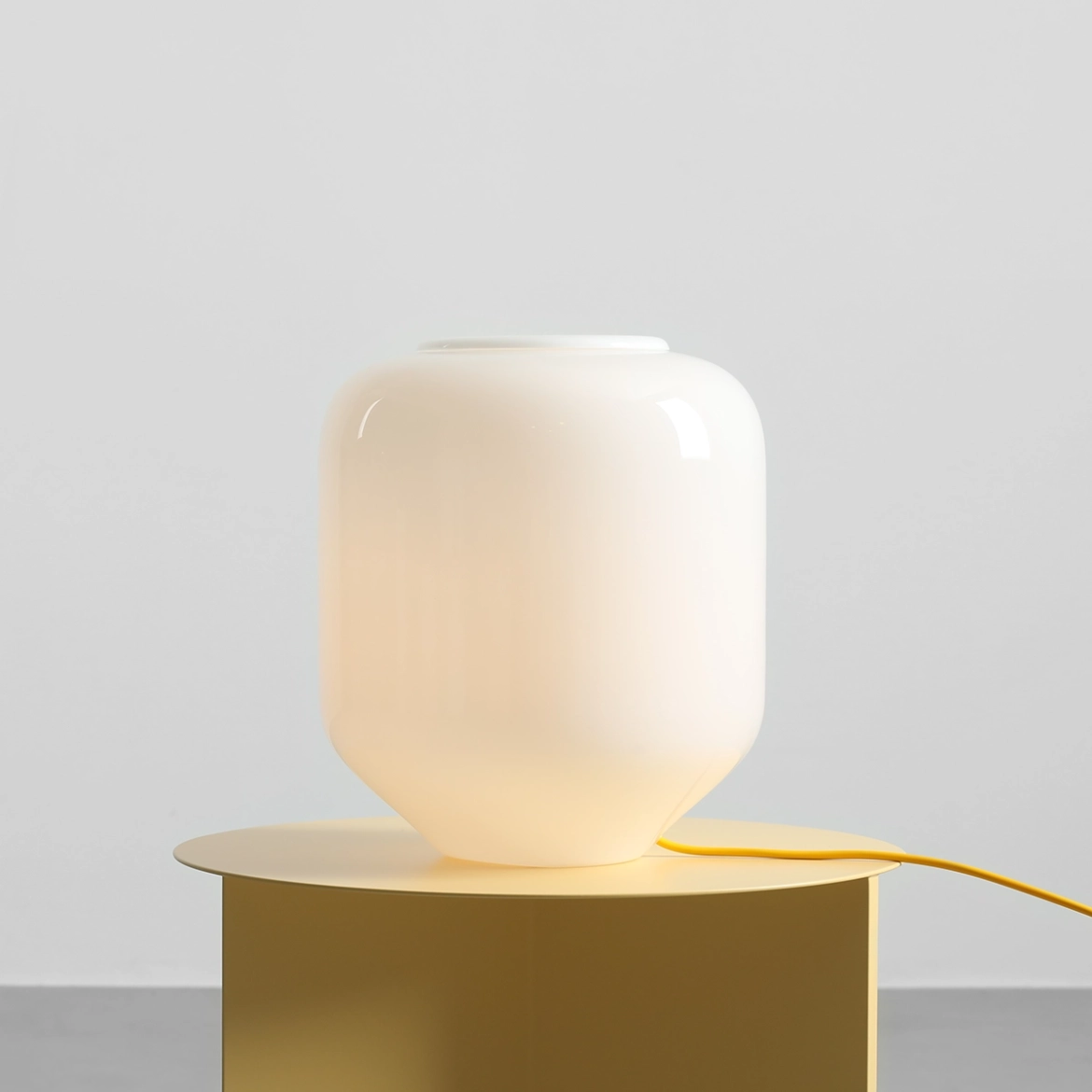 Lampa stołowa minimalistyczna Aldex FLASK L 8500B21_L biała / żółta 1×E27 - obrazek 2