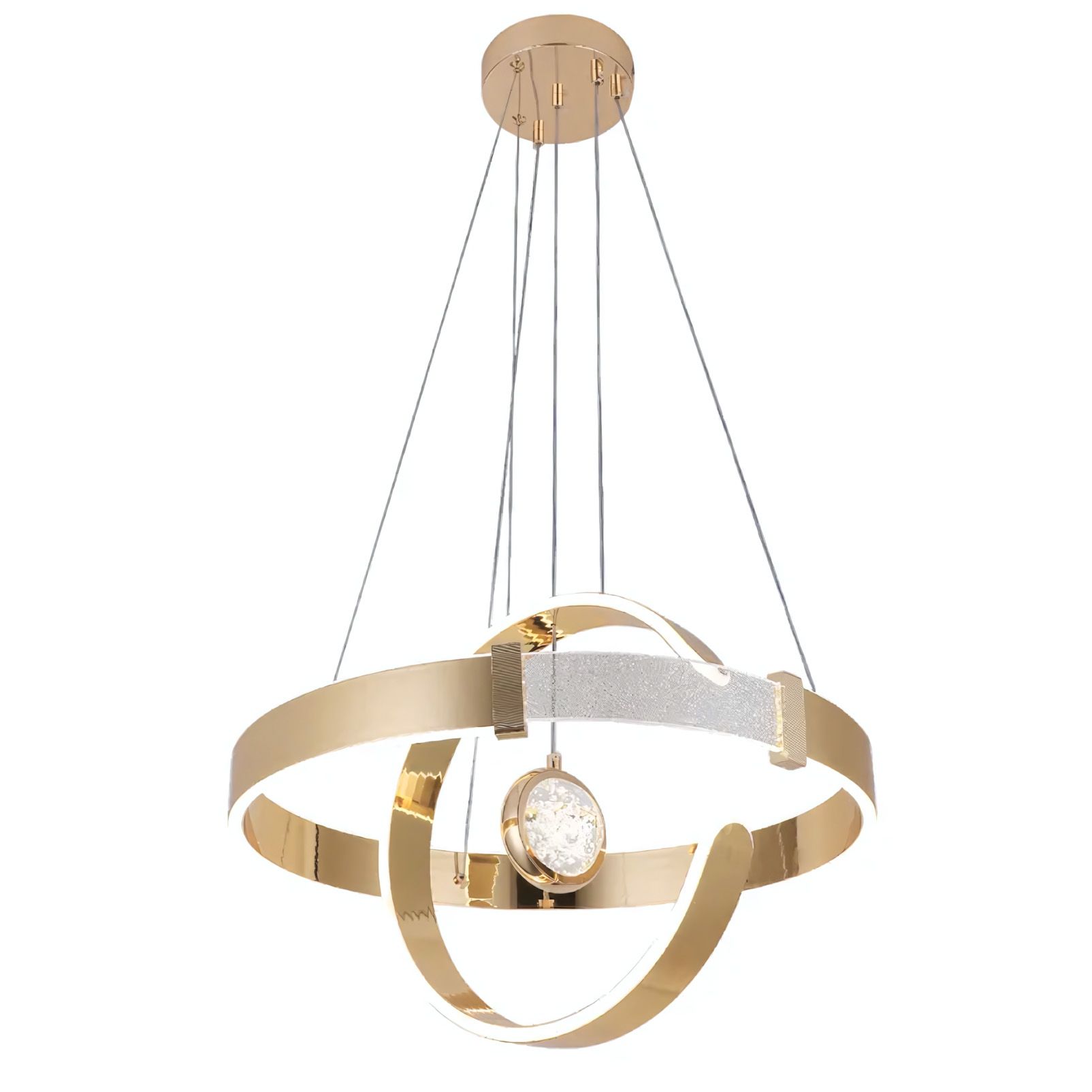 LAMPA SUFITOWA WISZĄCA LED LHJ060-CP ZŁOTA