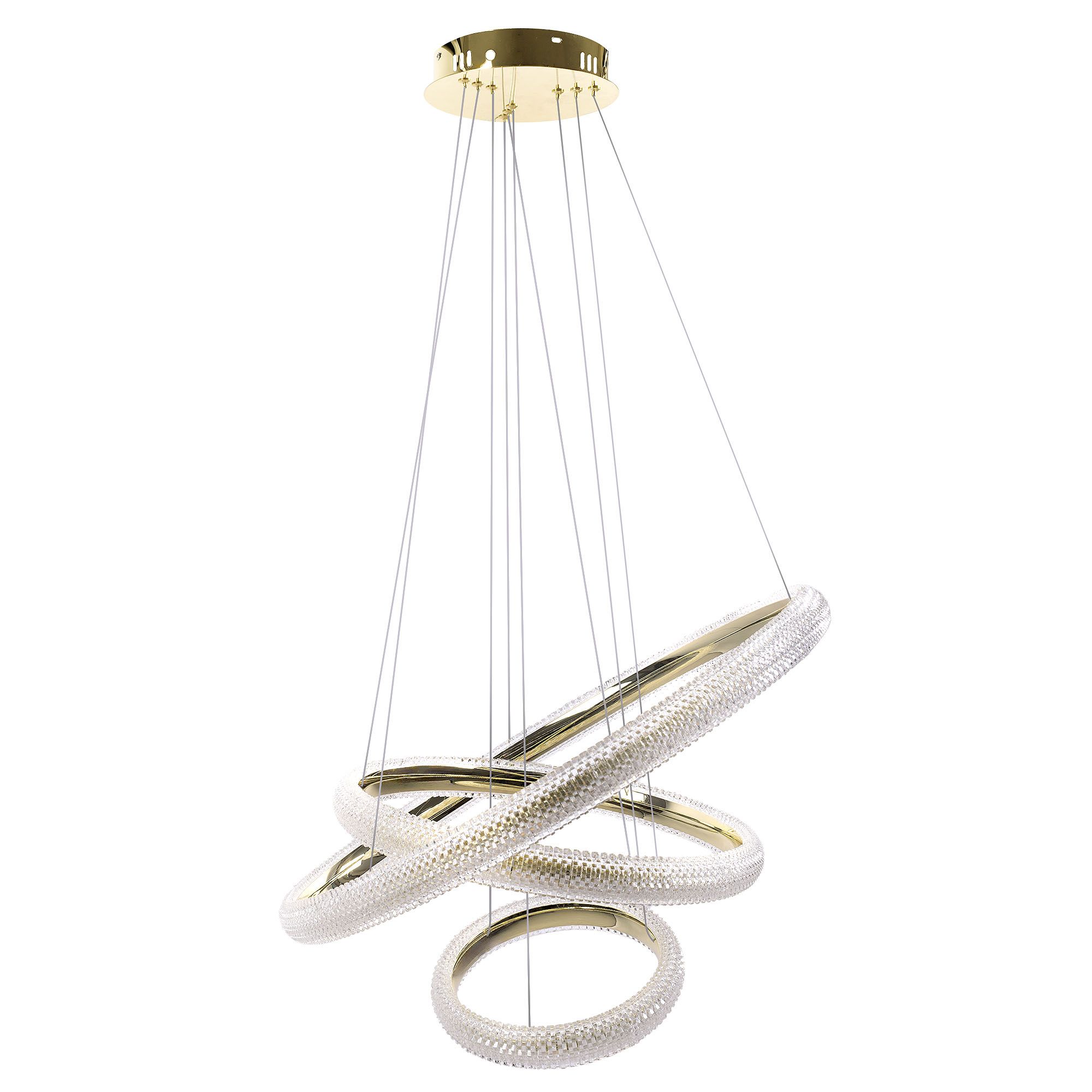 LAMPA SUFITOWA WISZĄCA LED LHJ042-CP3 ZŁOTA