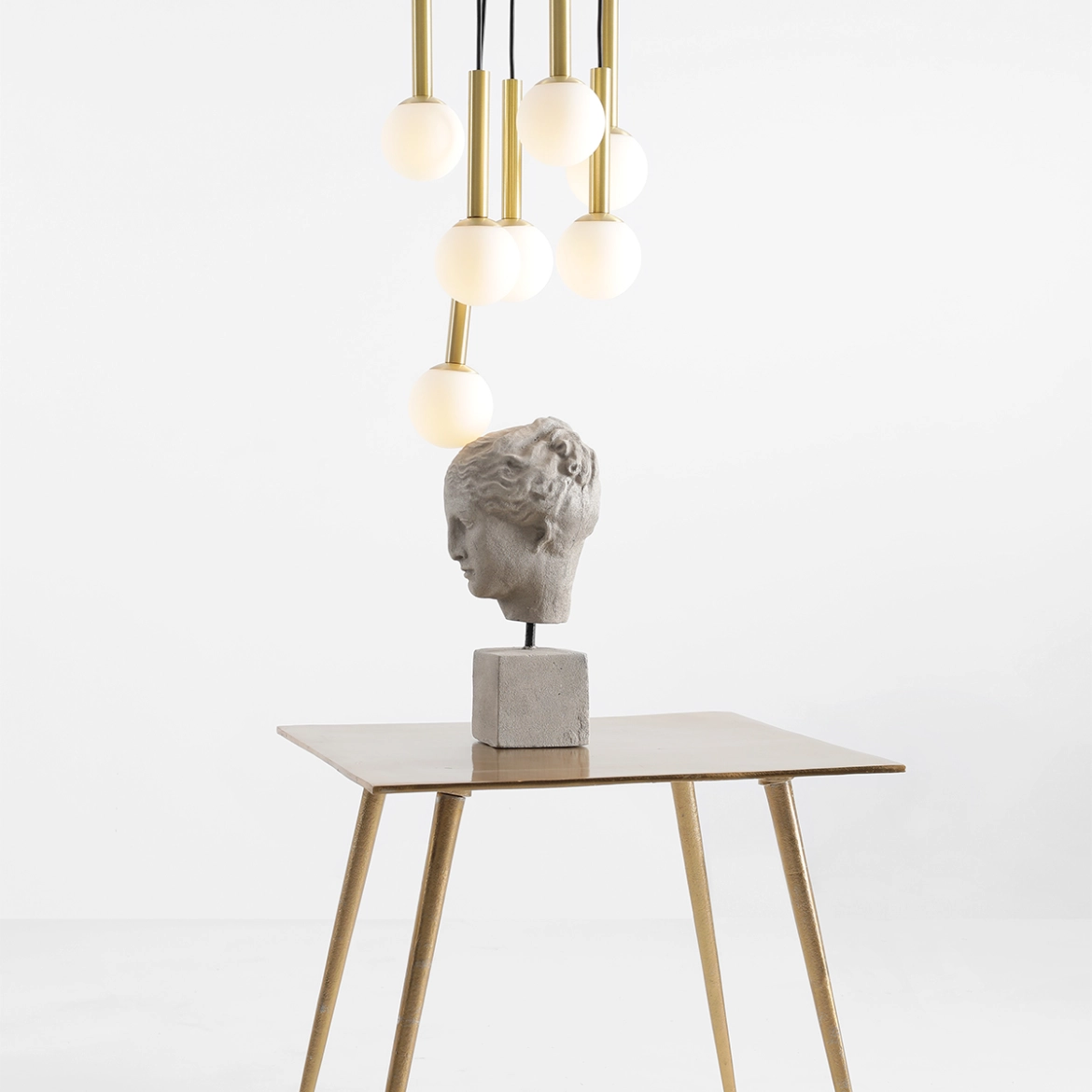 Lampa wisząca nowoczesna Aldex RIU 7 RING 1103T1 mosiężna / czarna 7×G9 - obrazek 3