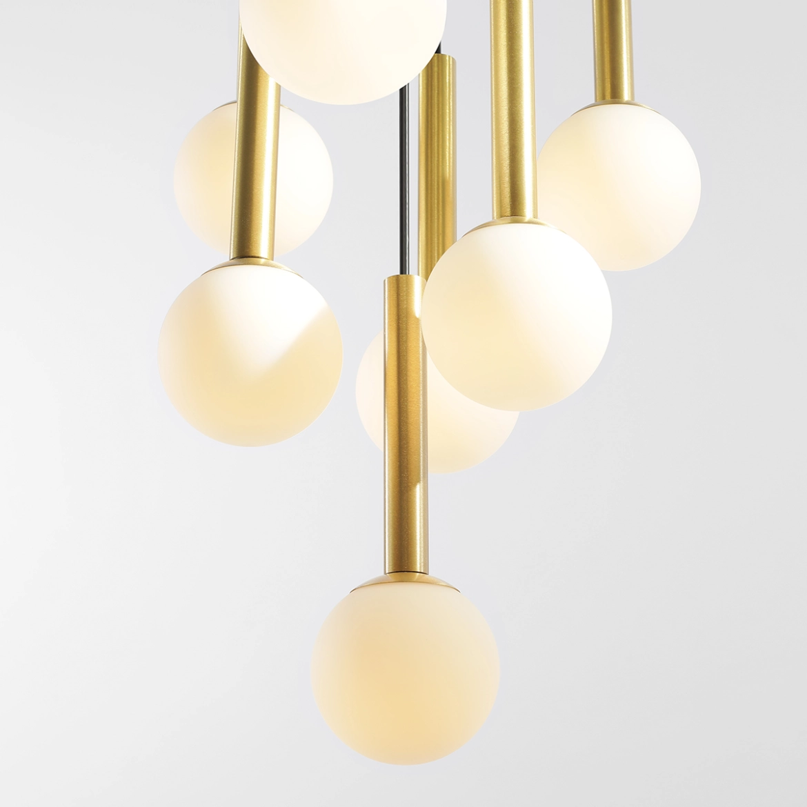 Lampa wisząca nowoczesna Aldex RIU 7 RING 1103T1 mosiężna / czarna 7×G9 - obrazek 6