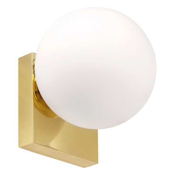 Lampa Ścienna Kinkiet Szklana Kula APP1009-1W Złota