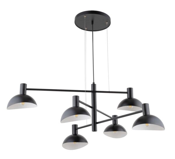 Lampa wisząca nowoczesna ARTIS 6 czarny, 6 × E14 – Sigma Lighting 40531