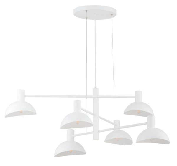 Lampa wisząca nowoczesna ARTIS 6 biały, 6 × E14 – Sigma Lighting 40532