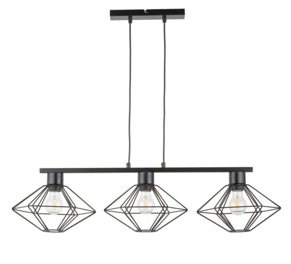 Lampa wisząca nowoczesna VARIO 3 czarny, 3 × E27 – Sigma Lighting 40561