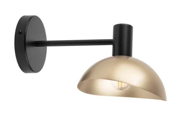 Kinkiet nowoczesny ARTIS czarny/złoty, 1 × E14 – Sigma Lighting 40570