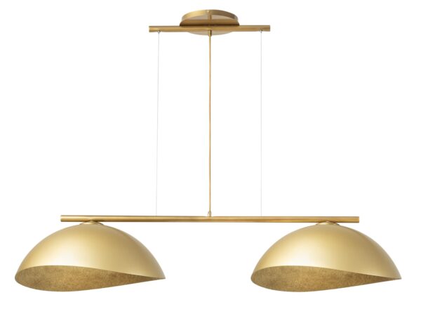 Lampa wisząca nowoczesna SOLAR 2 M złoty / klosz złoty, 2 × E27 – Sigma Lighting 40574