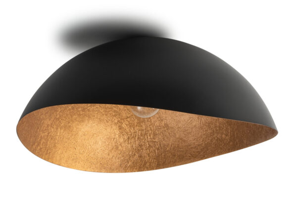 Plafon nowoczesny SOLARIS L czarny/miedziany, 1 × E27 – Sigma Lighting 40606