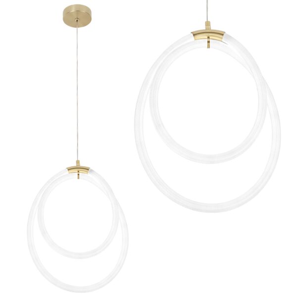 LAMPA WISZĄCA LED G021-CP Złota