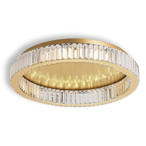 LAMPA KRYSZTAŁOWA PLAFON APP1724-C 60cm ZŁOTA SZCZOTKOWANA