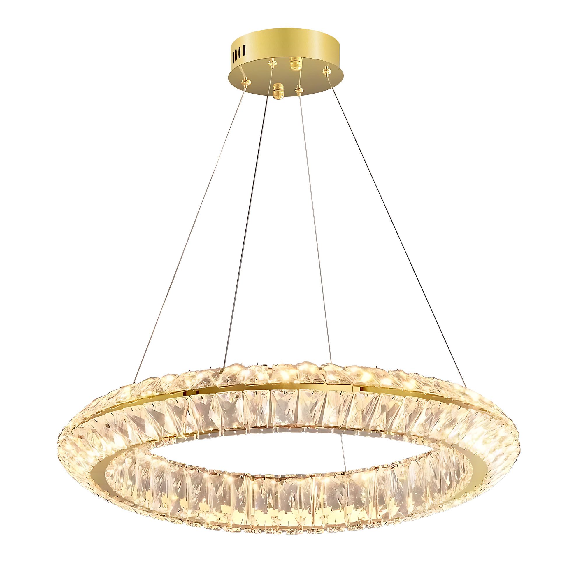 LAMPA SUFITOWA WISZĄCA LED APP1768-CP Złota 60cm