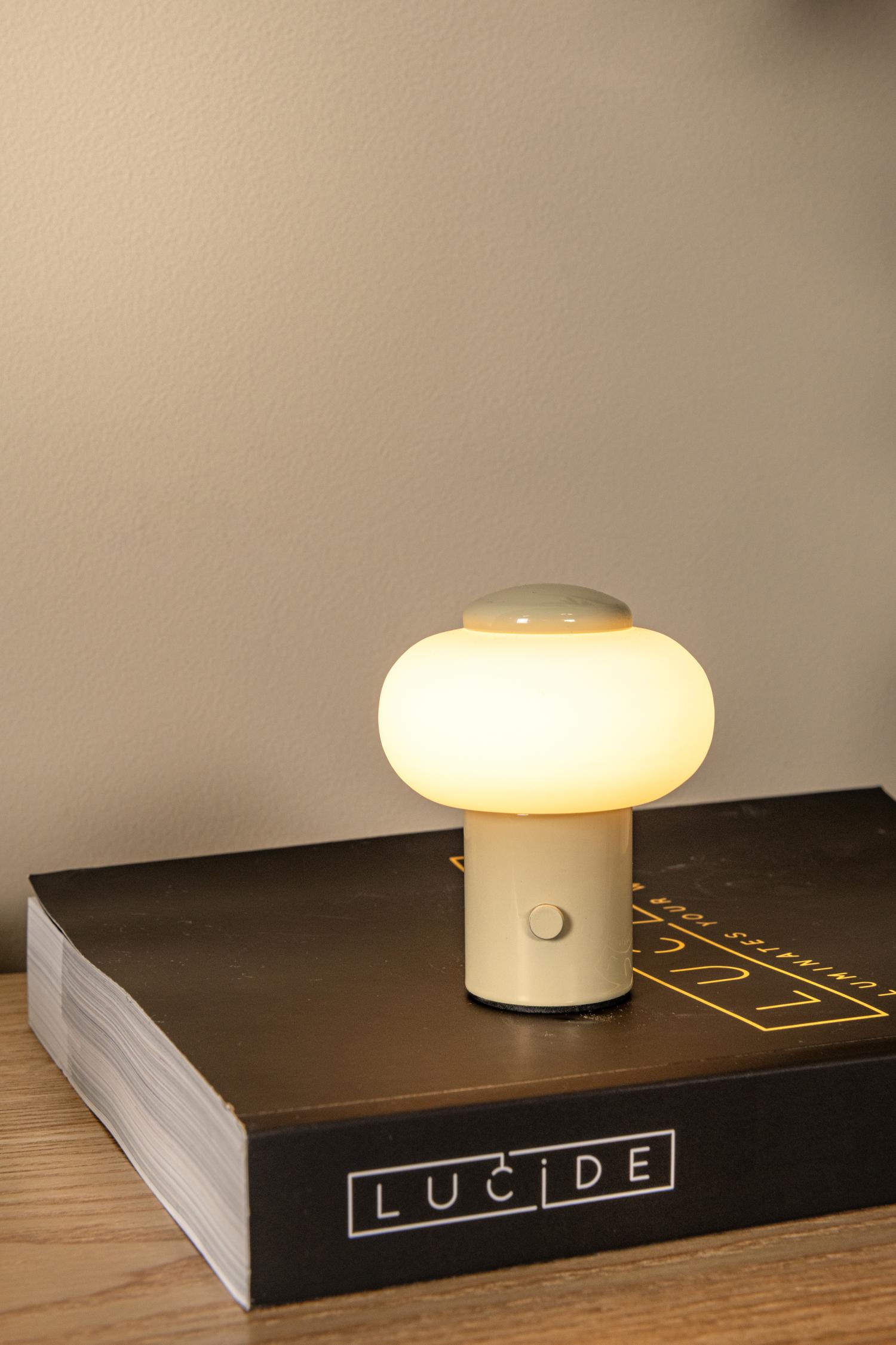 Lampa stołowa nowoczesna Lucide GUSTAV — kremowa, LED 0.8 W, Ø 8 cm — 44520/01/38 - obrazek 4