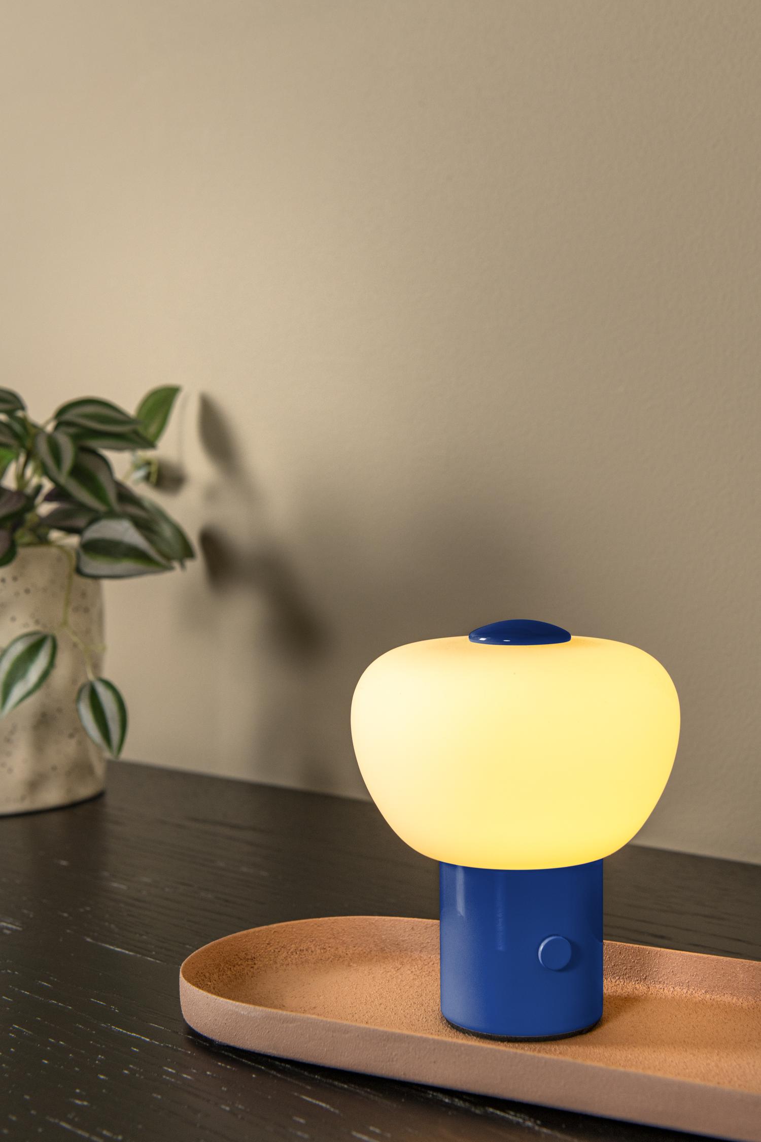 Lampa stołowa nowoczesna Lucide GUSTAV — niebieska, LED 0.8 W, Ø 8 cm — 44521/01/35 - obrazek 4