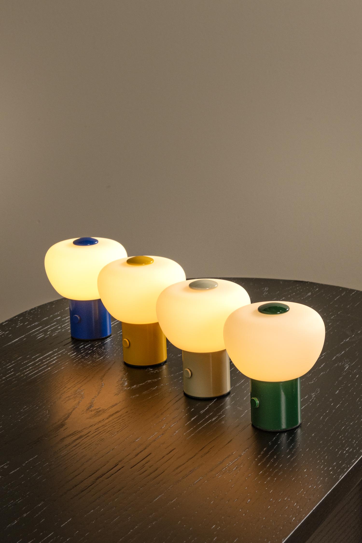 Lampa stołowa nowoczesna Lucide GUSTAV — niebieska, LED 0.8 W, Ø 8 cm — 44521/01/35 - obrazek 5