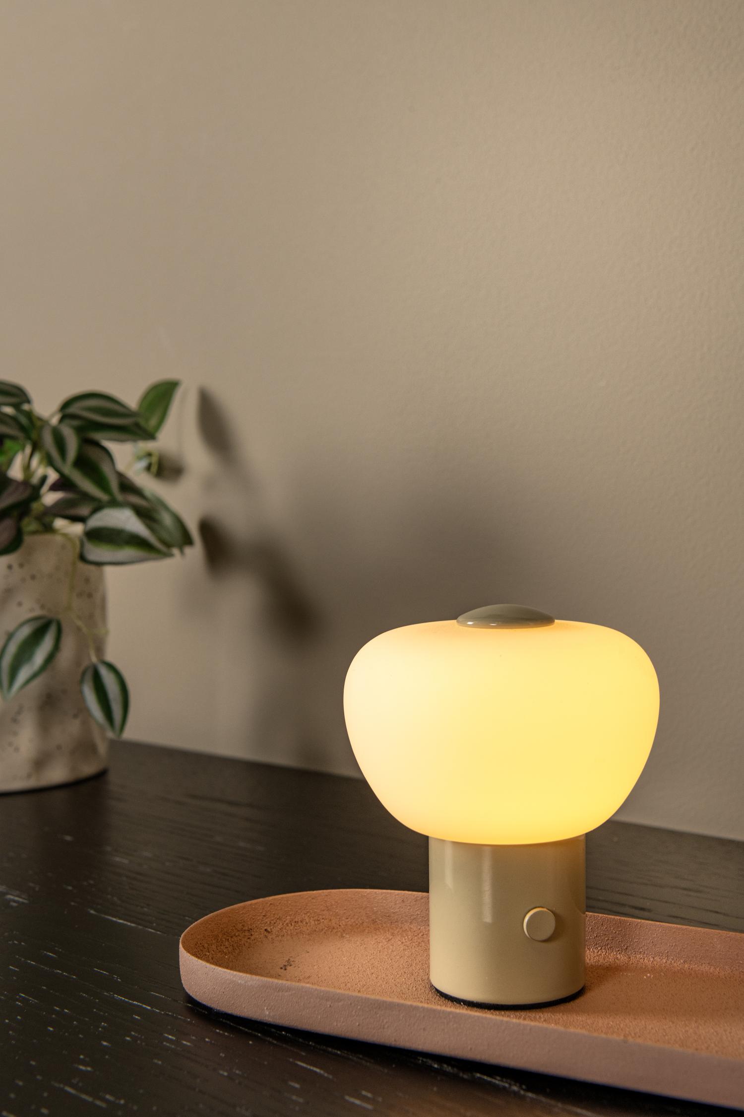 Lampa stołowa nowoczesna Lucide GUSTAV — kremowa, LED 0.8 W, Ø 8 cm — 44521/01/38 - obrazek 4