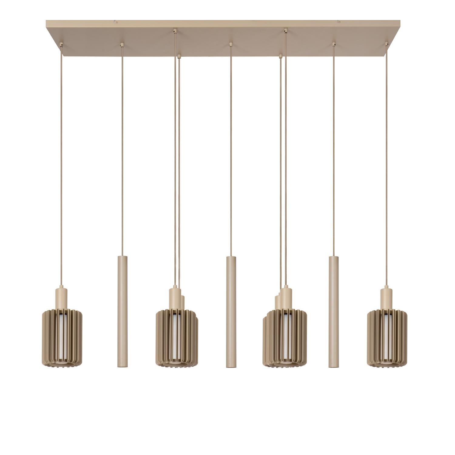 Lampa wisząca nowoczesna Lucide LAMBRES — beżowa, E27 + GU10 — 45410/09/41 - obrazek 2