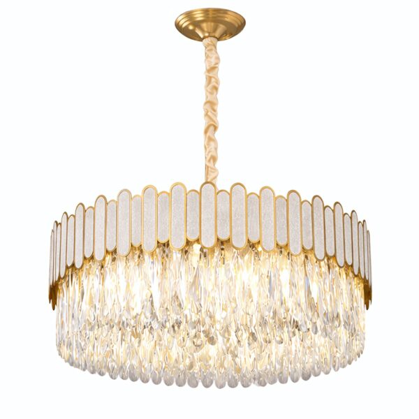 Lampa sufitowa wisząca APP1747-8CP 60 cm Złota