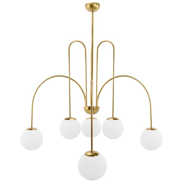 LAMPA SUFITOWA WISZĄCA ZŁOTA APP1584-6CP