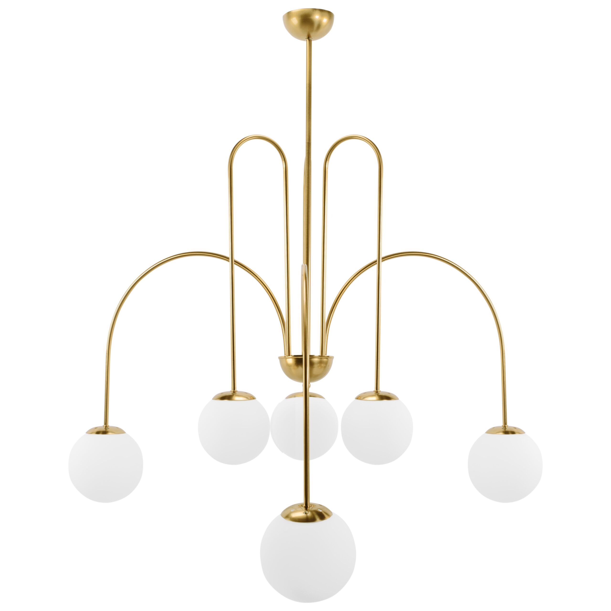 LAMPA SUFITOWA WISZĄCA ZŁOTA APP1584-6CP