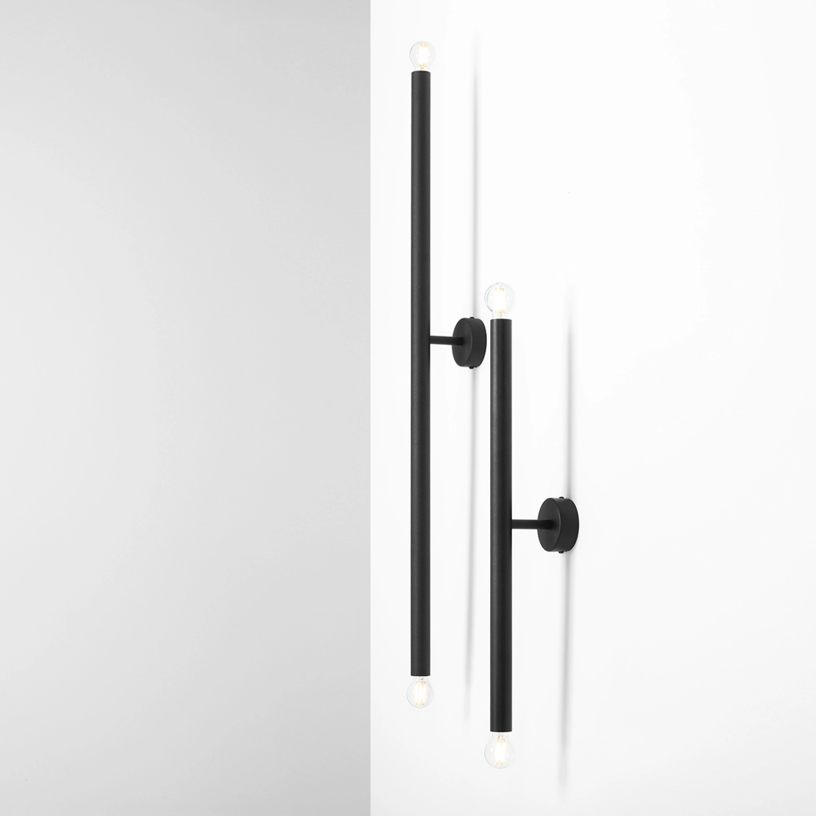 Kinkiet minimalistyczny Aldex TUBO 2 S 1072D1_S czarny 2×E14 - obrazek 5