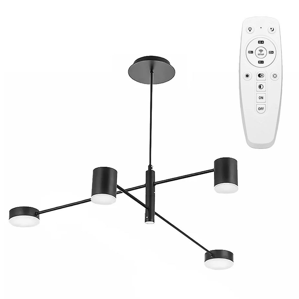 Lampa Sufitowa Nowoczesna 4-Ramienna APP596-4C z pilotem