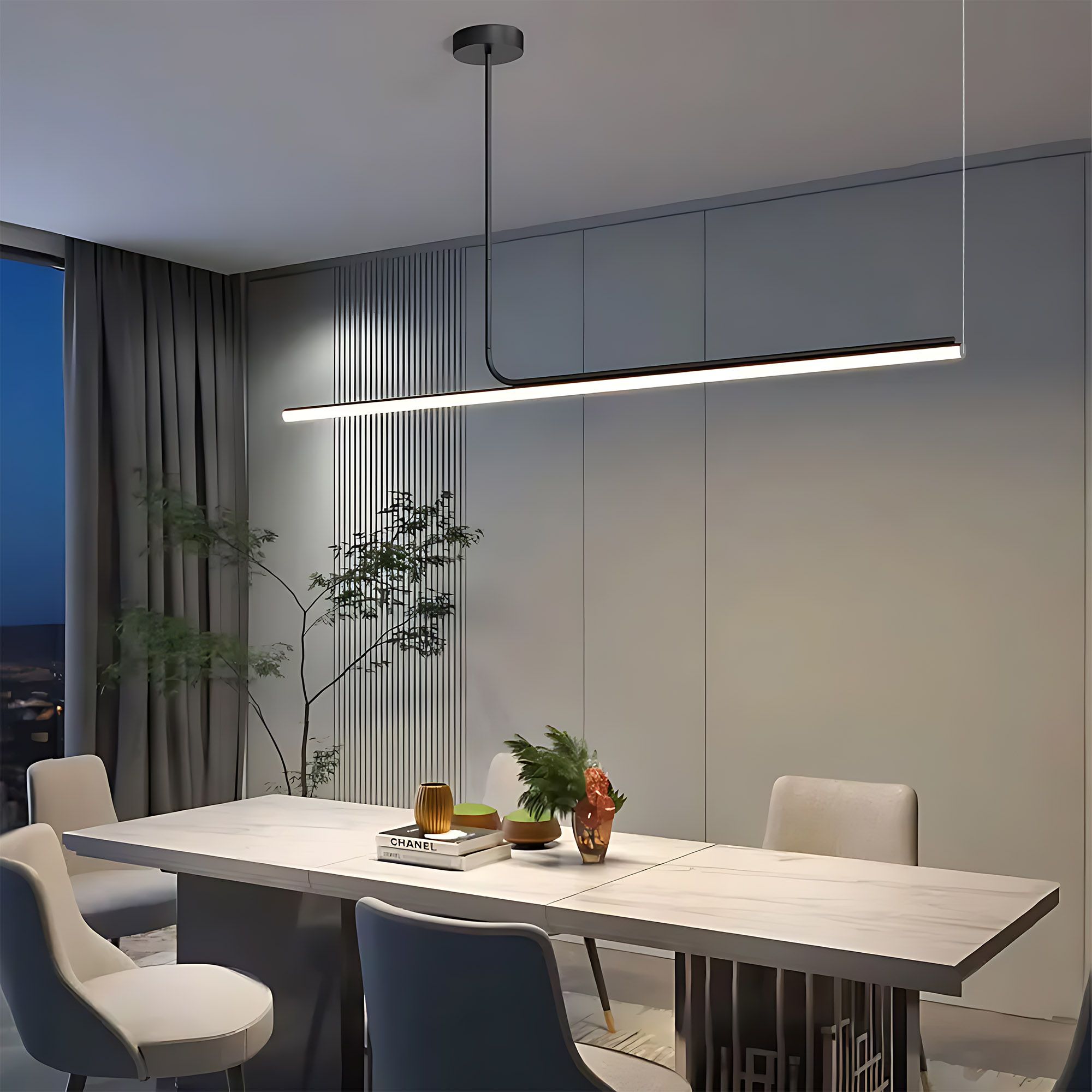 LAMPA SUFITOWA WISZĄCA LED APP1660-CP Black 140cm - obrazek 2